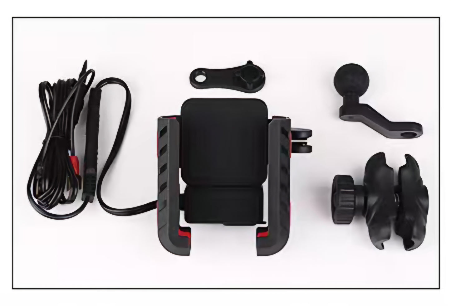 Support Téléphone Moto 2-en-1 avec Chargeur USB/USB-C 12V