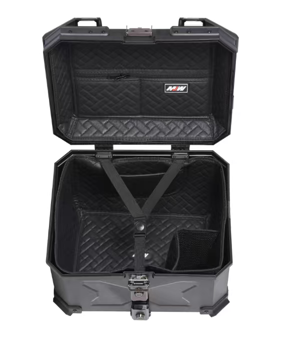 Top Case Édition Off 45L PVC + dosseret + platine universelle + garniture intérieure