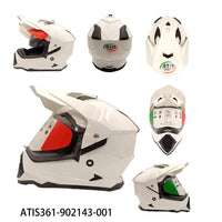 Casque Moto ATIS Dual Sport adulte – Style Cross / Adventure ( Blanc )