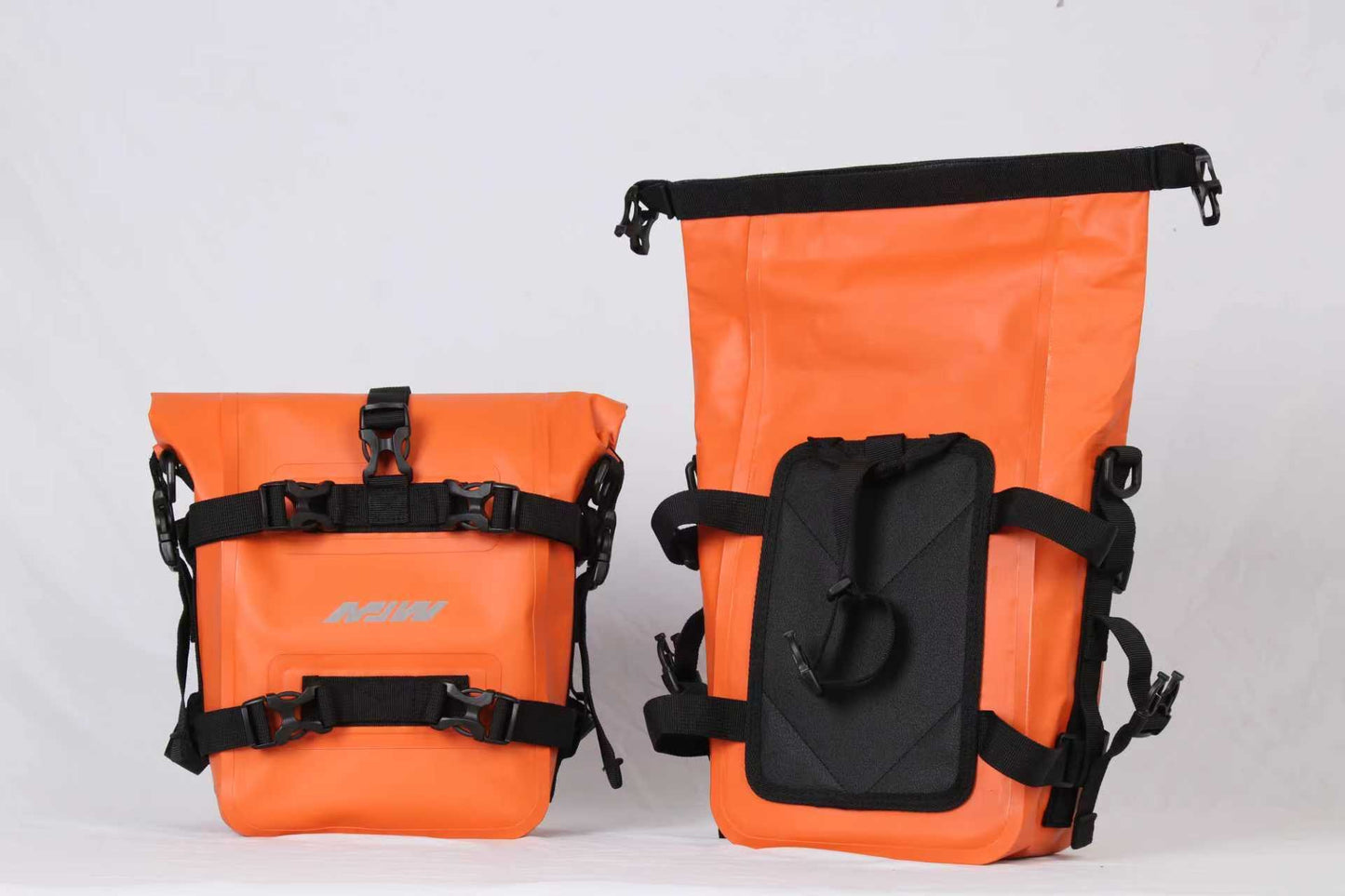 Sacoche latérale étanches moto - orange