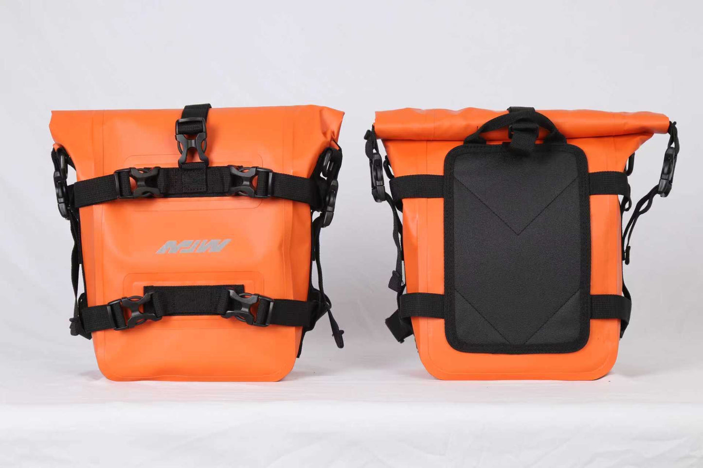 Sacoche latérale étanches moto - orange