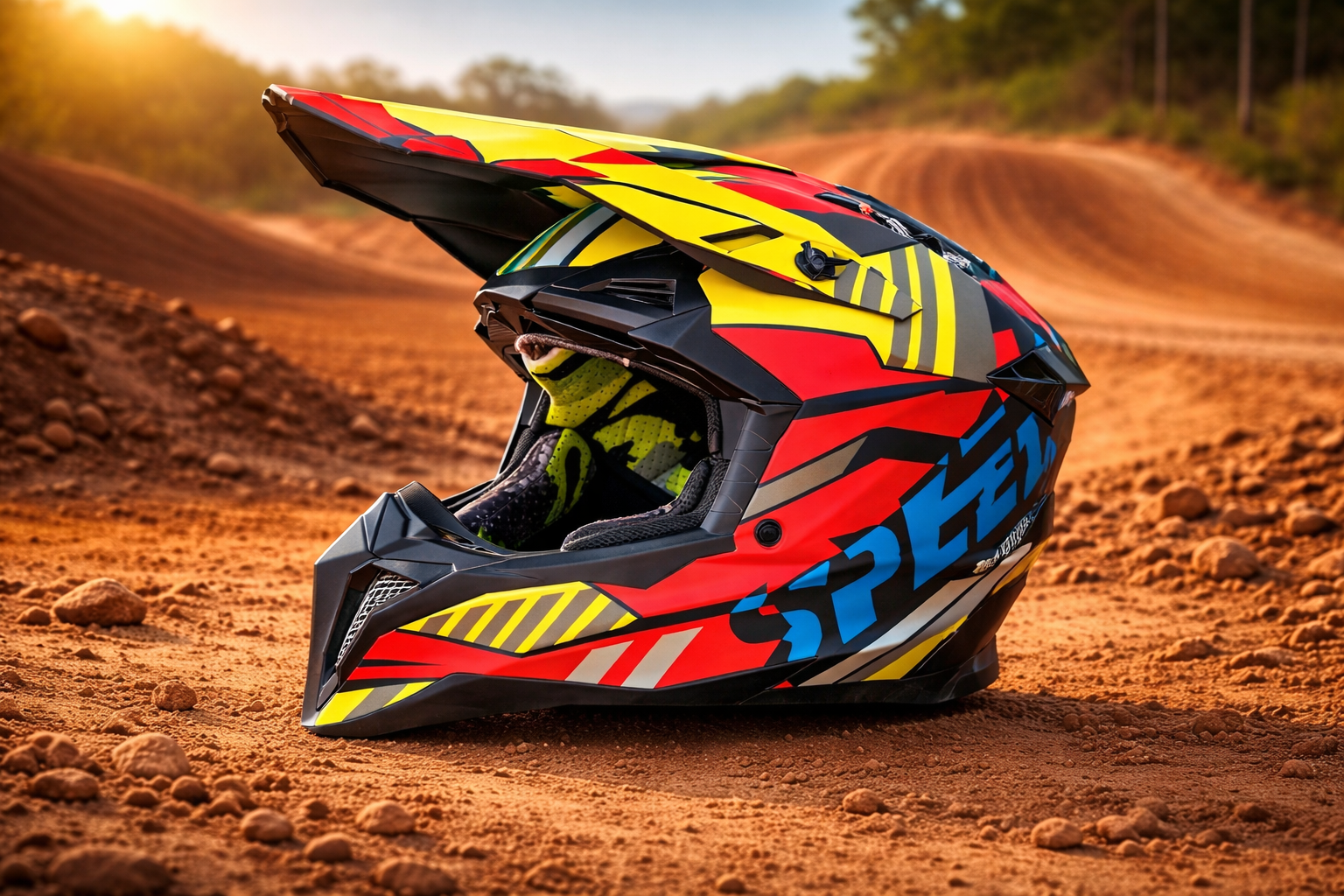 Casque motocross Rainbow - ultra design