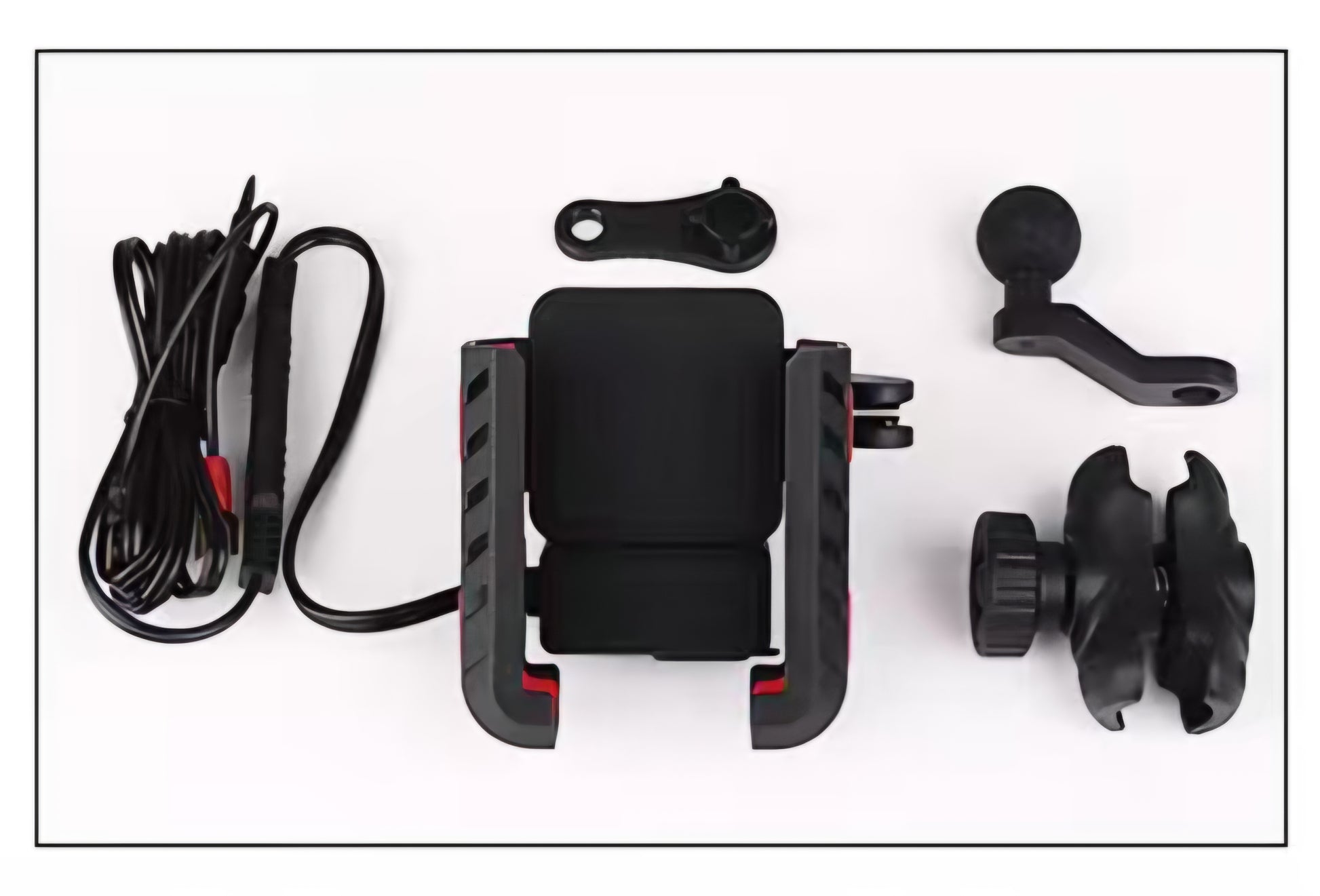 Support Téléphone Moto 2-en-1 avec Chargeur USB/USB-C 12V