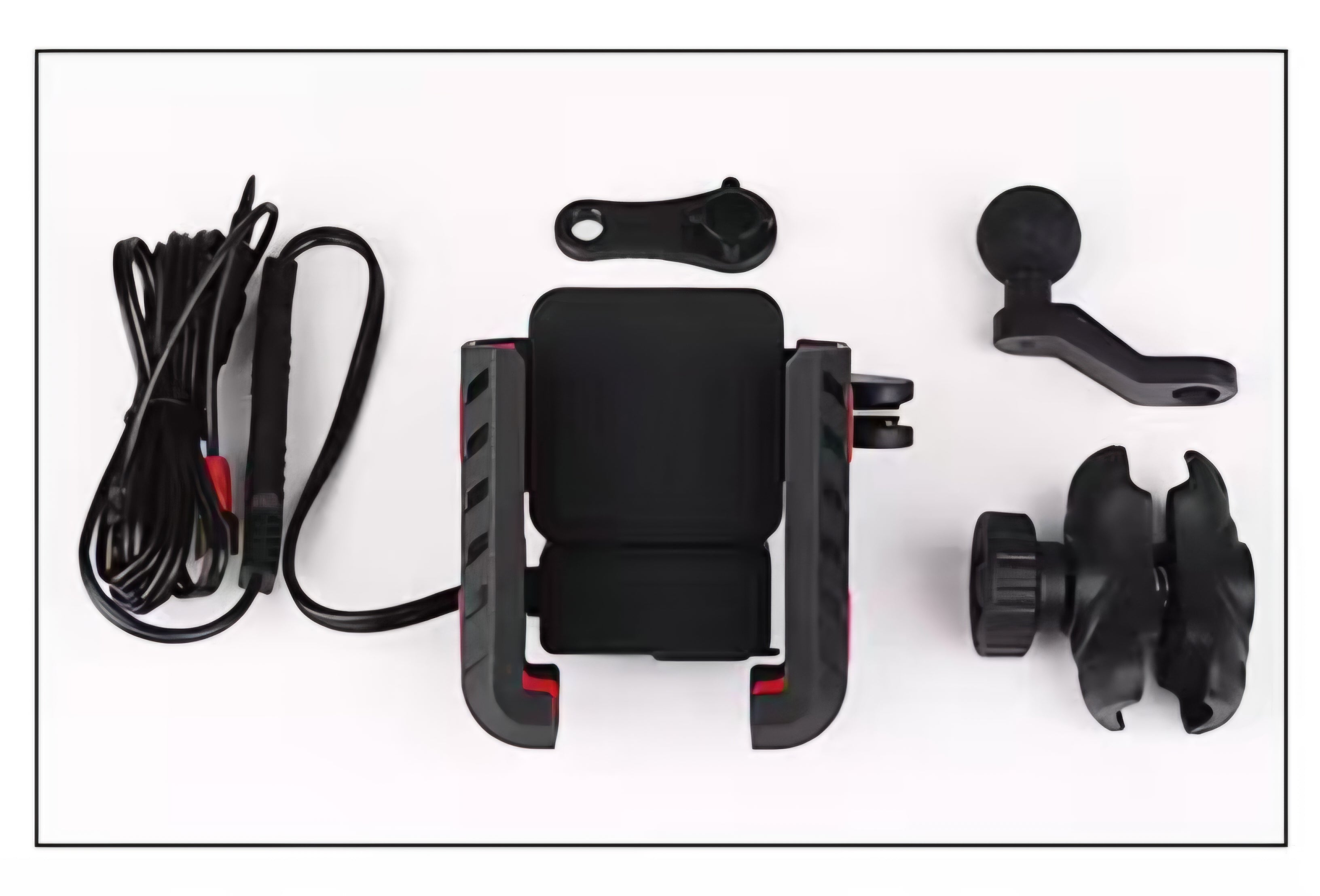 Support Téléphone Moto 2-en-1 avec Chargeur USB/USB-C 12V