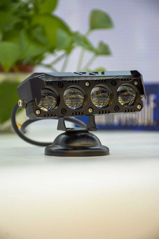 Phare Auxiliaire Off-Road à 4 LED - Double Faisceau (Blanc & Jaune)