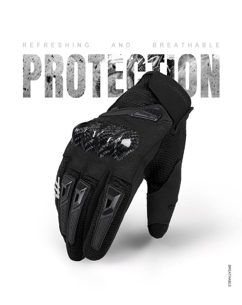 Gants Moto Techniques et Respirants (Hommes/Femmes) - Protection Coque Carbone