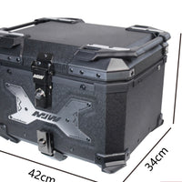 Top Case Édition Hook 45L aluminium + dosseret + platine universelle + garniture intérieure